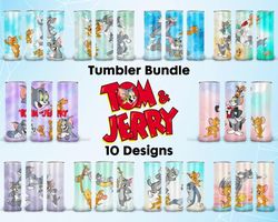 Tom and Jerry tumbler design, 20 oz skinny tumbler design, sublimation image, tumbler wrap, tom and jerry cup, tom and j