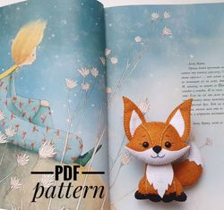 DIY fox ornaments pattern fox felt patterns felt Little prince  pattern PDF