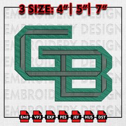 Green Bay Phoenix Embroidery files, NCAA D1 teams Embroidery Designs, Green Bay Phoenix Machine Embroidery Pattern
