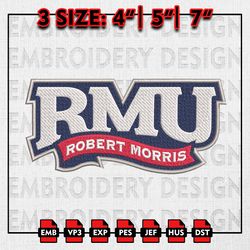 Robert Morris Colonials Embroidery files, NCAA D1 teams Embroidery Designs, Machine Embroidery Pattern