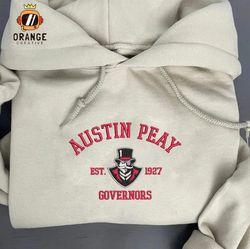 Austin Peay Governors Embroidered Sweatshirt, NCAA Embroidered Shirt, Embroidered Hoodie, Unisex T-Shirt