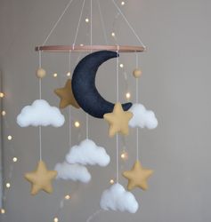 Moon star  baby mobile Crib mobile Nursery decor