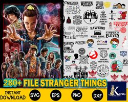 280 file Stranger Things svg, Bundle Stranger Things svg eps png, for Cricut, Silhouette, digital. file cut