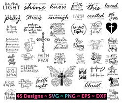 Christian svg, Scripture Bundle, Instant Download, Bible Verse Bundle, Cut Files for Cricut, Religious SVG, Jesus