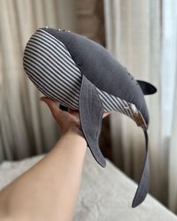 whale toy textile baby for kid gift mum natural material flax cotton newborn