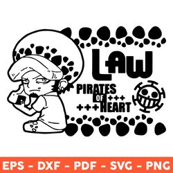 Law Pirates Of Heart, Svg Law One Piece Svg, Anime One Piece Svg, One Piece Svg, Anime Svg, Png, Dxf - Download  File