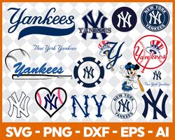 New York Yankees Bundle Svg, New York Yankees Svg, MLB Svg, Sport Svg, Png Dxf Eps File
