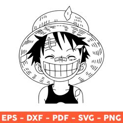 Luffy One Piece Anime Svg, Monkey D Luffy Svg, Anime Character Svg, Luffy Svg, Anime Svg, Svg, Eps, Png - Download  FiLe