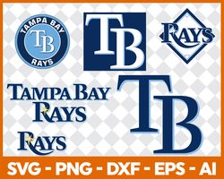 Tampa Bay Rays Bundle Svg, Tampa Bay Rays Svg, MLB Svg, Sport Svg, Png Dxf Eps File