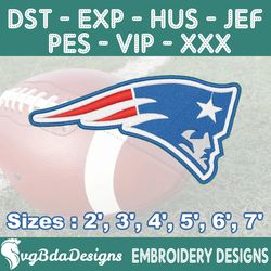 new england patriots machine embroidery design, 6 sizes embroidery machine designs, nfl embroidery, football embroidery