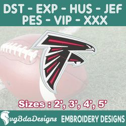 Atlanta Falcons Machine Embroidery Design, 4 Sizes Embroidery Machine Designs, NFL Embroidery, Football Embroidery