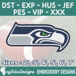 seattle seahawks machine embroidery design, 6 sizes embroidery machine designs, nfl embroidery, football embroidery