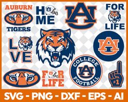 Auburn Tigers Bundle Svg, Auburn Tigers Svg, NCAA Svg, Sport Svg, Png Dxf Eps File