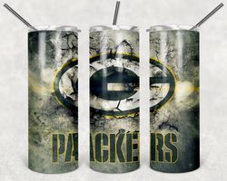 Green Bay Packers Tumbler Wrap Design - JPEG & PNG - Sublimation Printing - NFL - Football - 20oz Skinny Tumbler