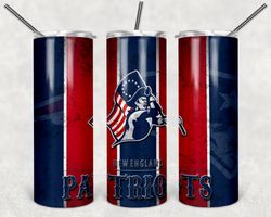 New England Patriots Tumbler Wrap Design - JPEG & PNG - Sublimation Printing - NFL - Football - 20oz Skinny Tumbler