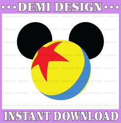 Pixar luxo ball with Mickey ears Disney svg, Disney Mickey and Minnie svg,Quotes files, svg file, Disney png file, Cricu
