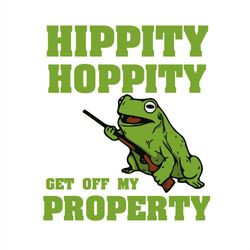 Hippity Hoppity Get Off My Property SVG, Cute Frog Meme SVG PNG