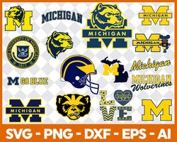 Michigan Wolverines Bundle Svg, Michigan Wolverines Logo Svg, NCAA Svg, Sport Svg, Png Dxf Eps File