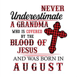 Never Underestimate A Girl Who Is Coved By The Blood Of Jesus SVG PNG