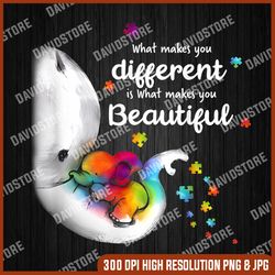 What Makes You Different PNG, What Makes You Different Elephant Mom Autism Child Awareness, Autism Png, Autism Awareness