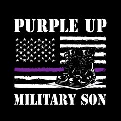 Purple Up Military Son SVG, American Military Son SVG PNG