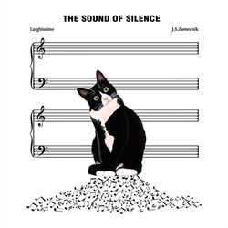The Sound Of Silence Music and Cute Cats SVG PNG