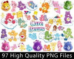 Care Bears ClipArt- PNG Images 300dpi Digital, Clip Art, Instant Download