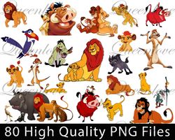Lion King Clipart, Lion King PNG Characters, Simba Timo Nala Zazu Mufasa PNG Files, Lion King Party Supplies