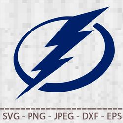 Tampa Bay Lightning Logo SVG PNG JPEG  DXF Digital Cut Vector Files for Silhouette Studio Cricut Design