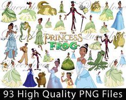 The Princess and the Frog ClipArt- PNG Images Digital, Clip Art, Instant Download
