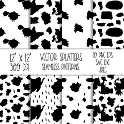 Black and white spot fabric.