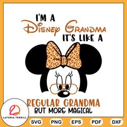 I'm A Grandma, It's Like A Regular Grandma But More Magical Svg, Mouse Mom SVG Files