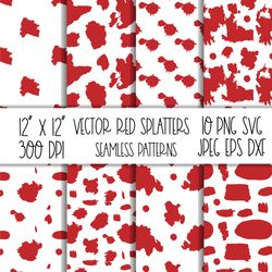 Red and white spot fabric.