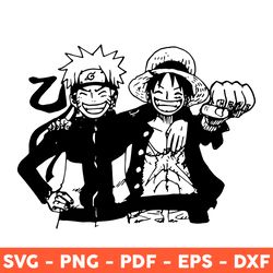 Naruto And Luffy Svg, Friends Anime Svg, Naruto Svg, One Piece Svg, Anime Character Svg, Anime Svg, Eps - Download File