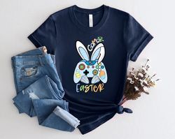 Retro Game Controller Bunny Shirt,Happy Easter T-Shirt,Funny Easter Bunny Shirts,Game Lover Easter Shirt - T218