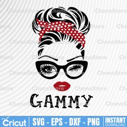 gammy SVG, gammy Birthday Svg, gammy Gift Design, gammy Face Glasses Svg Png, gammy Christmas PNG, Cricut & Silhouette