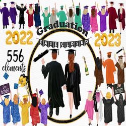 Graduation Bundle Clipart: "GRADUATING STUDENTS" Graduate Congrats Graduation Toga Hat Graduation Boy Grad College Senio