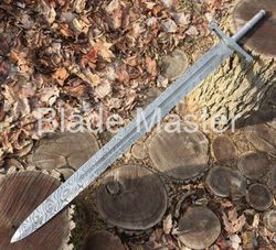 Hand Forged Damascus Steel Viking Sword - Custom Master Sword