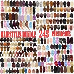 Hairstyles Bundle clipart: "HAIRSTYLES CLIPART BUNDLE" Family hairstyles Female hairstyles Custom hairstyle Male hairsty
