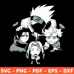 Naruto Sakura x Sasuke x Kakashi De Chiquitos Svg, Anime Svg, Anime Manga Svg, Svg, Png, Dxf, Eps - Download File