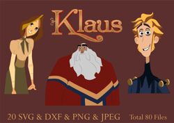 Klaus Clipart, Klaus svg, Klaus png, Klaus Character, Total 80 files, Instant Download