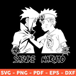 Naruto and Sasuke Svg, Naruto Svg, Anime Cartoon Svg, Anime Svg, Anime Japanese Svg, Png, Eps - Download File