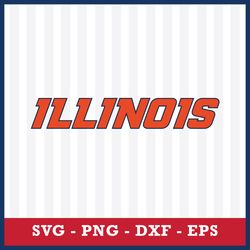 Illinois Fighting Illini Logo Svg, Baseketball Team Svg, Logo NCAA Svg, Sport Svg, Png Dxf Eps Digital file