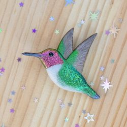 Anna's Hummingbird brooch