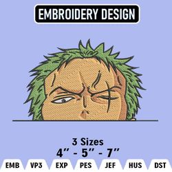 Roronoa Zoro Embroidery Designs, Zoro Logo Embroidery Files, One Piece Machine Embroidery Pattern, Digital Download