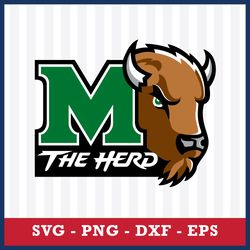 Logo Marshall Thundering Herd Svg, NCAA Svg, Football Team Svg, Sport Svg, Png Dxf Eps Digital File