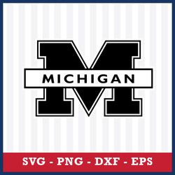 Logo Michigan Wolverines Outline Svg, NCAA Logo Svg, Sport Svg, Png Dxf Eps Digital File