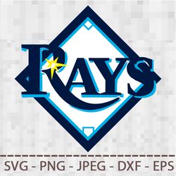 Tampa Bay Rays Logo SVG PNG JPEG  DXF Digital Cut Vector Files for Silhouette Studio Cricut Design
