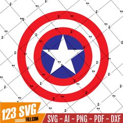 Patriotic Shield svg, captain america shield svg, png, dxf, eps, Patriotic svg, Digital Download, Freedom svg, America s
