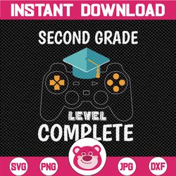 2nd Grade Level Complete Svg, Video Games Svg, Second Grade Level Complete SVG, Last day of school svg cricut